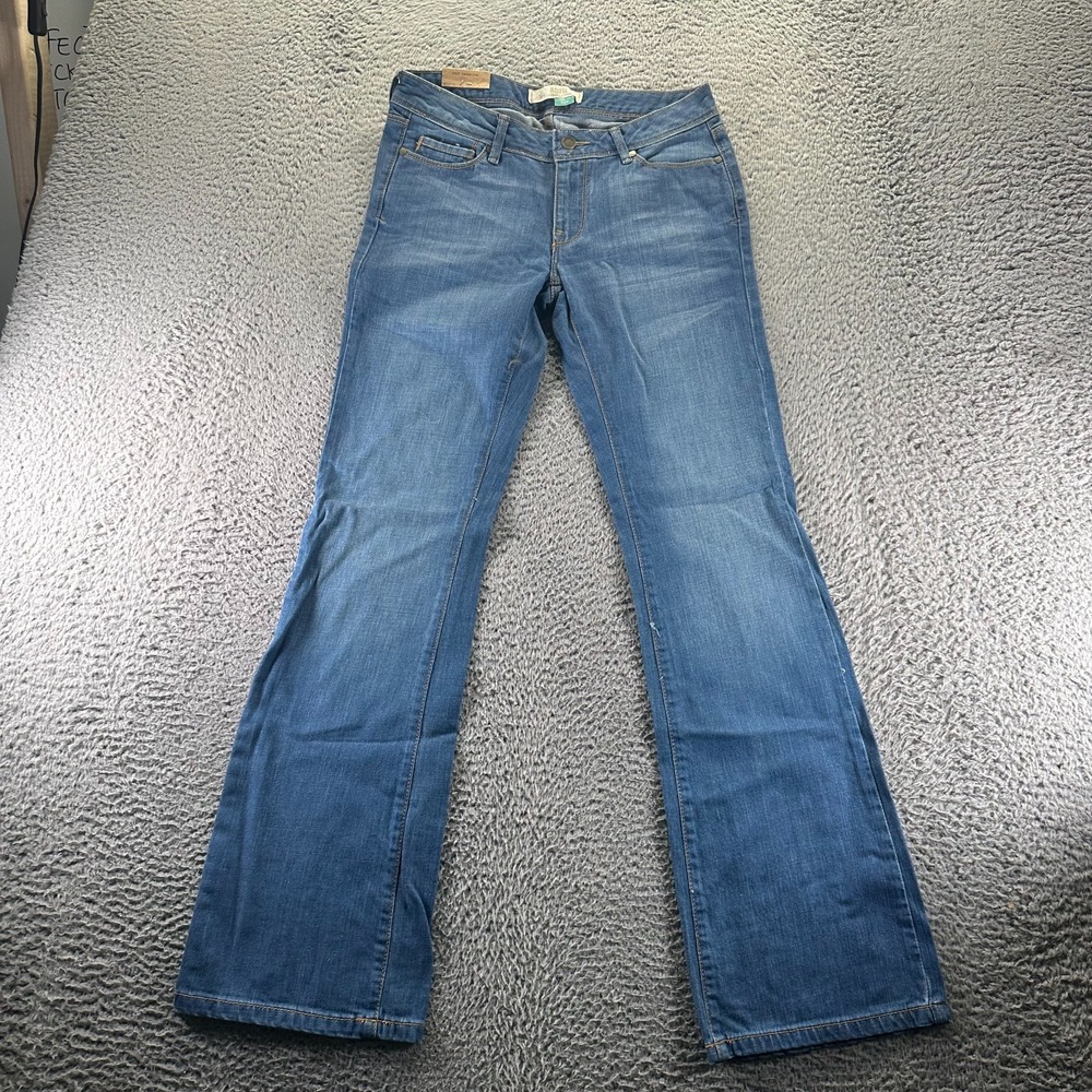 Route 66 Jeans Womens 4 Blue Cotton Denim Flared Stretch Faded Low Rise Workwear